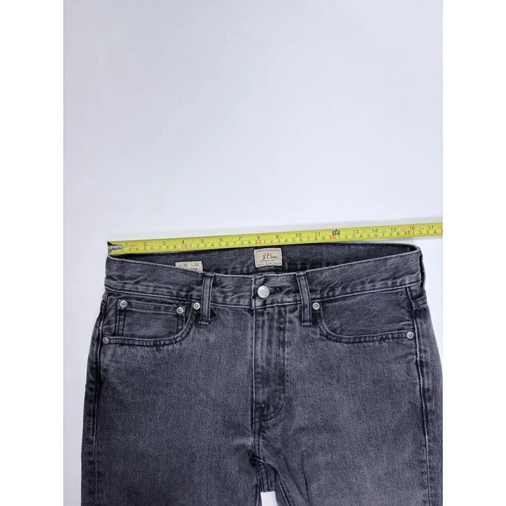 J.Crew 484 Men’s Black Wash Jeans 30x32 Slim Tapered Denim Re-Imagined Cotton